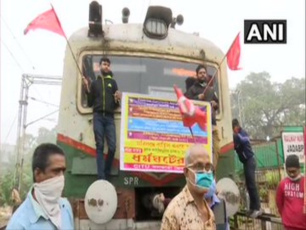 A visual from the protest in West Bengal on Tuesday. Photo/ANI