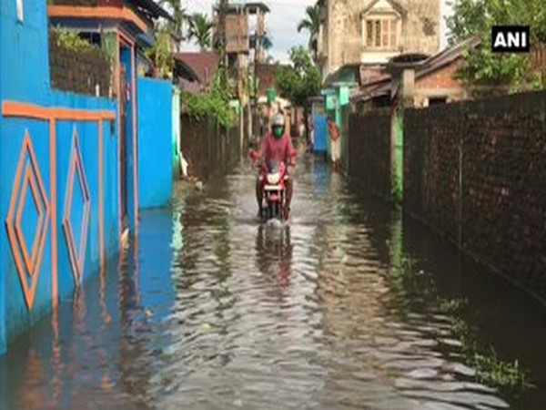 Water entered residential areas of Siliguri, following heavy rainfall in the region. [Photo/ANI]