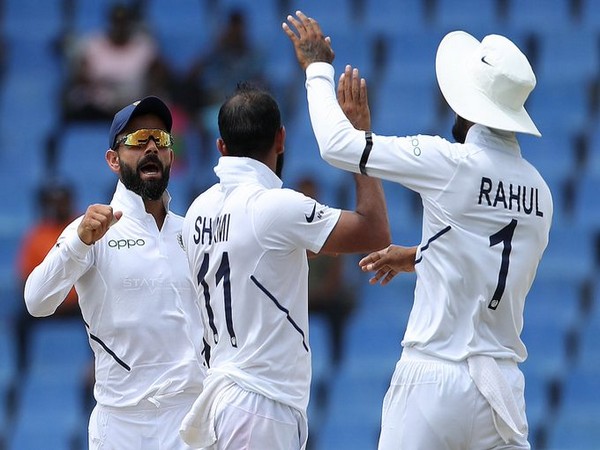 India restricts West Indies to 222 after scoring 297 in the first innings of the second Test. (Photo/BCCI Twitter)