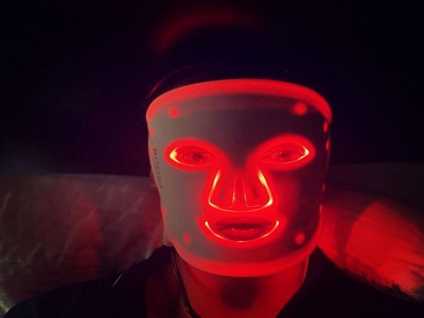 Deepika Padukone with a neon mask on (Image Source: Instagram)