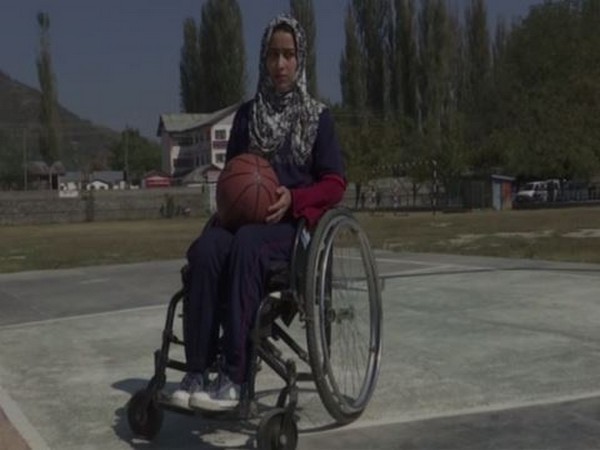 Ishrat Rasheed, first international specially-abled female basketball player from the valley. Photo/ANI