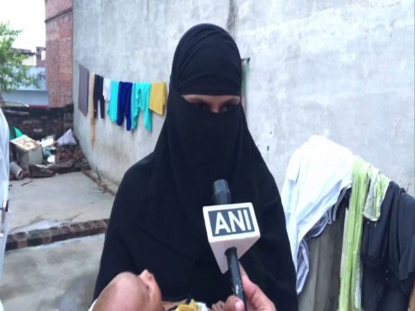 Zafrin Anjum speaking to ANI in Ayodhya on Friday. Photo/ANI