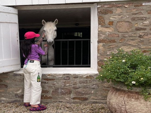 Dua Lipa with her pet horse (Image Source: Instagram)