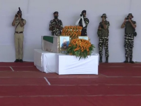 The mortal remains of CRPF jawans killed in Baramulla terrorist attack were brought to Bihar today. (Photo/ANI)