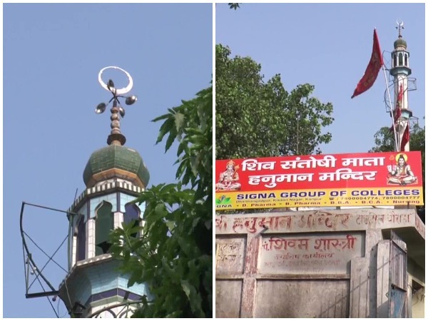 Kanpur temple, mosque share common entrance. (Photo/ANI)