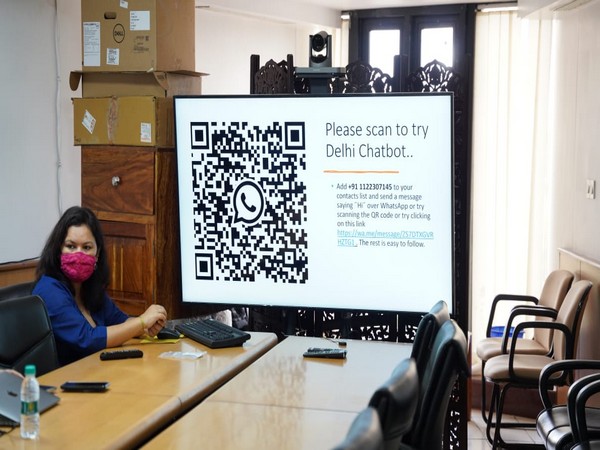 Visual of the launch of  COVID-19 WhatsApp helpdesk number in Delhi (Photo/ANI)
