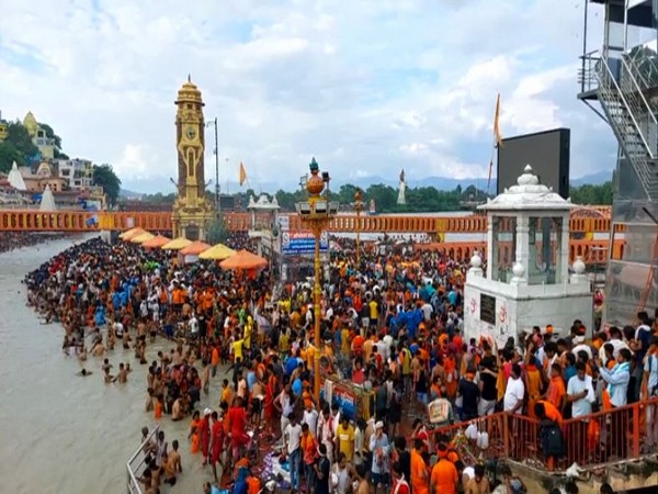 Visual of devotees in Haridwar (Photo/ANI)