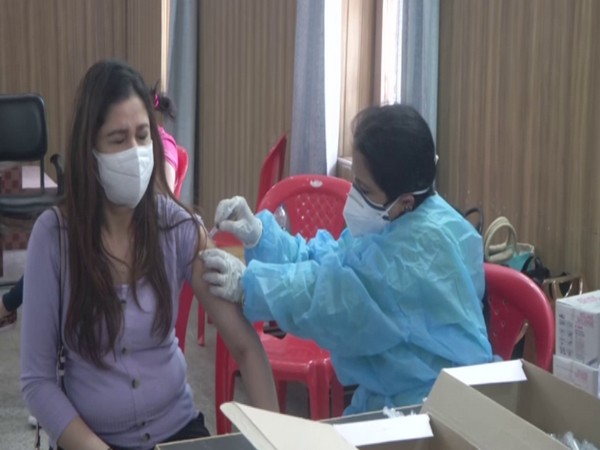 Beneficiary of 18-44 years category taking Covid vaccine in Jammu. (Photo/ANI)