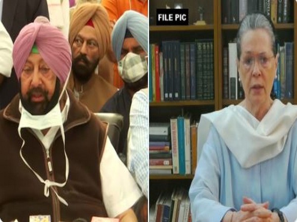Punjab Chief Minister Captain Amarinder Singh and Congress President Sonia Gandhi (Photo/ANI) 