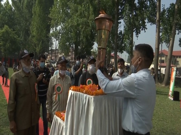 Swarnim Vijay Varsh victory flame ceremony at Rajbagh (Photo/ANI)