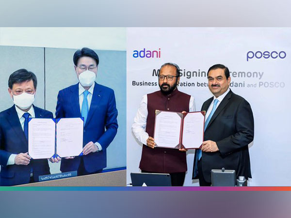 POSCO and Adani sign MoU for Integrated Steel Mill (Photo/Twitter/Image Source: Gautam Adani)