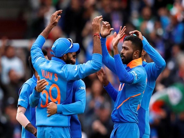Team India celebrating at Old Trafford.