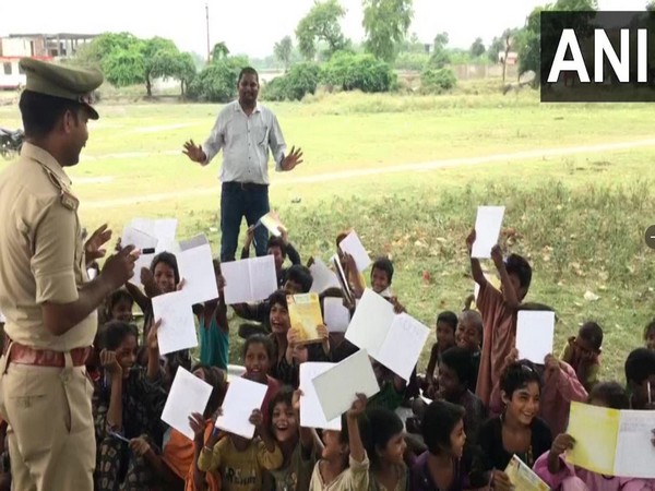 Visual from Police Sub Inspector Ranjit Yadav's free classes in Ayodhya (Photo/ANI)