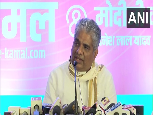 BJP leader Bhupender Yadav during media interaction in Patna on Saturday. (Photo/ANI)