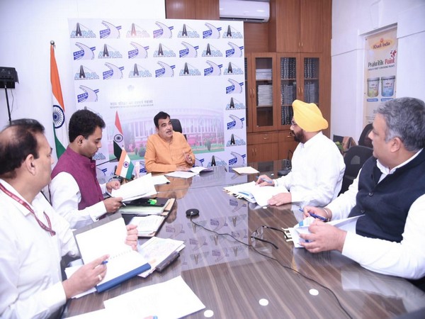 State PWD Minister Harbhajan Singh called on the Union Road Transport and Highways Minister, Nitin Gadkari (Photo/Twitter)