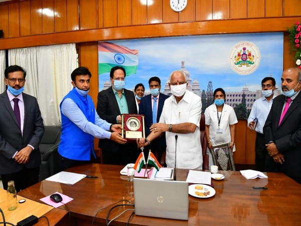 Karnataka Chief Minister BS Yediyurappa at the inauguration of Miss Florence Nightingale's bicentennial anniversary. Photo/ANI