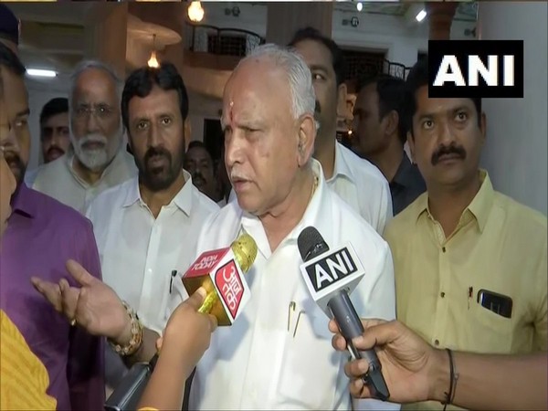 BJP leader BS Yeddyurappa talking to media persons in Bengaluru on Thursday. Photo/ANI
