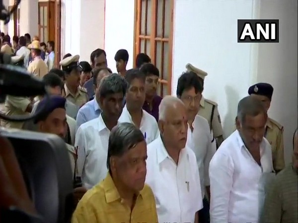 BJP delegation reached Vidhana Soudha to meet Speaker KR Ramesh Kumar at Bengaluru on Wednesday