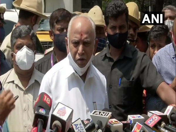 Karnataka Chief Minister BS Yediyurappa speaking to the press