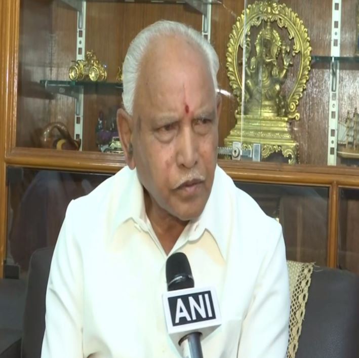 B.S. Yeddyurappa talking to ANI at Shikaripura on Friday 