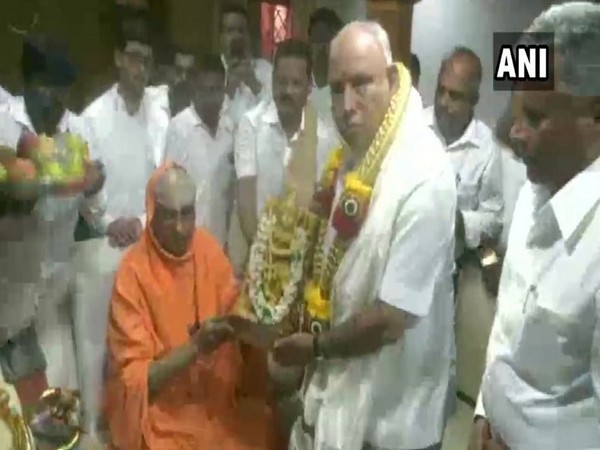 Chief Minister BS Yediyurappa on Tuesday met Shivarathri Deshikendra Mahaswamiji in Mysuru. Photo/ANI
