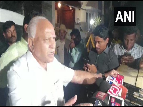 Karnataka Chief Minister BS Yediyurappa speaking to media on Wednesday. 