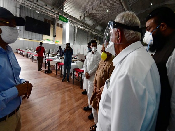 Chief Minister BS Yediyurappa on Thursday visited the COVID Care Centre established in Bengaluru International Exhibition Centre (BIEC) and inspected the facilities there.