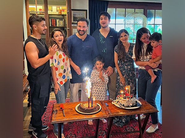 Saif Ali Khan with family (Image Source: Instagram)