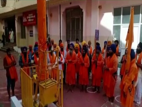 Devotees at Hemkund Sahib in Uttarakhand. (Photo/ANI)