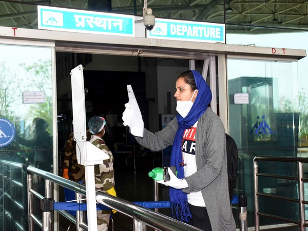 A passenger at Birsa Munda International Airport in Ranchi. (ANI/File photo)