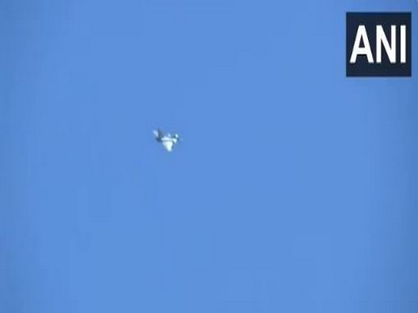 Indian Air Force's Rafale fighter jet flying over Ladakh (Photo/ANI)