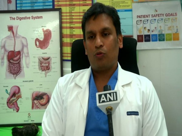 Gokul Kripa Shankar, Gastroenterologist at VGM Gastro Centre speaks to ANI in Coimbatore on Tuesday [Photo/ANI]