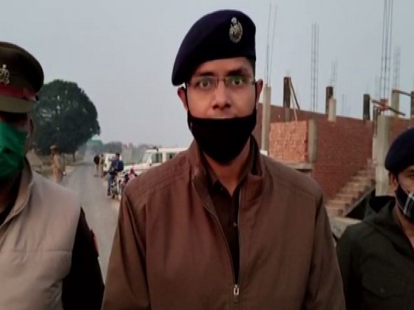 Jamunapar SP Saurabh Dixit speaking to ANI on Sunday. (Photo/ANI)