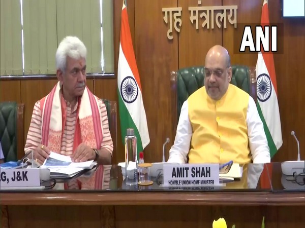 Union Home Minister Amit Shah holds a high-level meeting to review preparations for Amarnath Yatra 2022 (Photo/ANI)