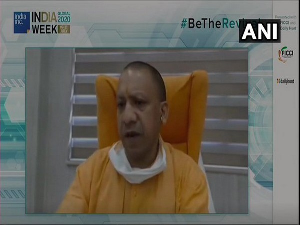 UP CM Yogi Adityanath speaking at India Global Week 2020 via video conferencing.