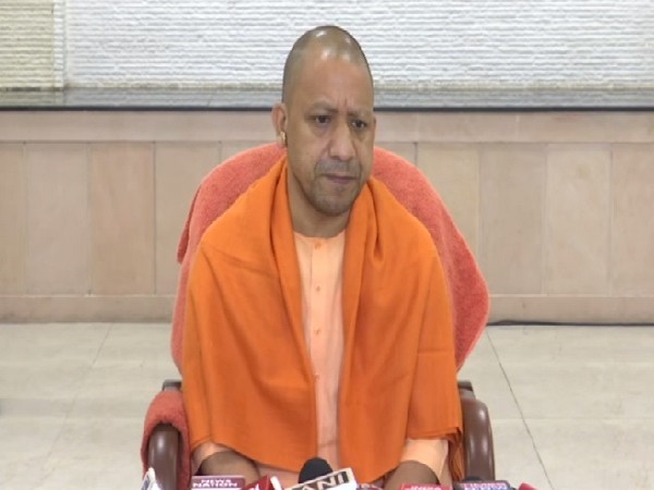 Uttar Pradesh Chief Minister Yogi Adityanath speaking at a press conference in Lucknow on Saturday. Photo/ANI