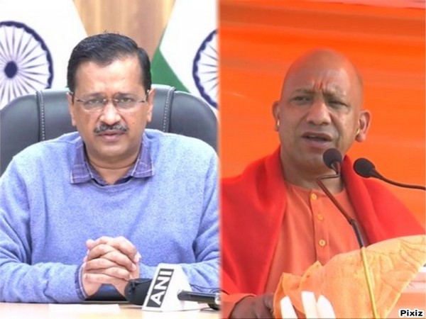Arvind Kejriwal and Yogi Adityanath (File Photo/ANI