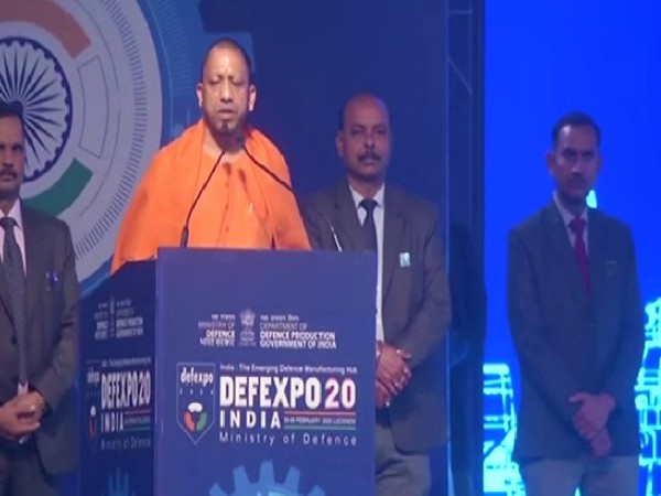 Uttar Pradesh Chief Minister Yogi Adityanath at the DefExpo2020.