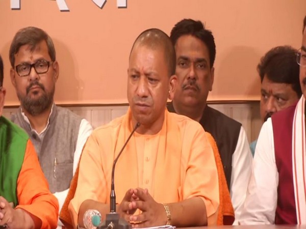 UP Chief Minister Yogi Adityanath addressing media on Friday
