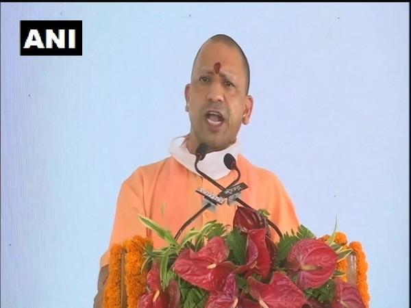 Uttar Pradesh Chief Minister Yogi Adityanath in Balrampur on Saturday. (Photo/ANI)