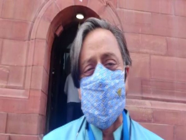 Congress leader Shashi Tharoor speaking to ANI on Saturday (Photo/ANI)