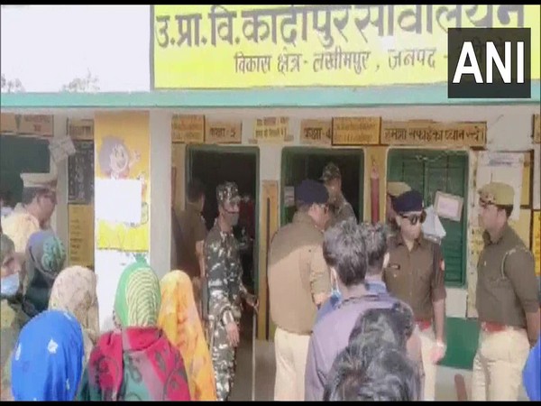 Visual from Kadipur village's polling booth (Photo/ANI)