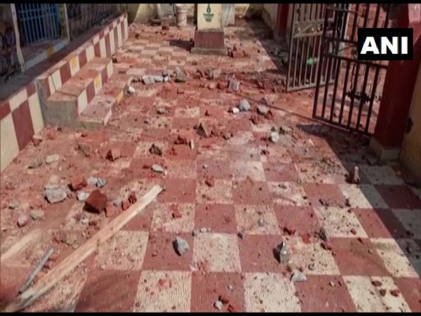 Visual of destruction caused by clashes in Mettavalasa village (Photo/ANI)