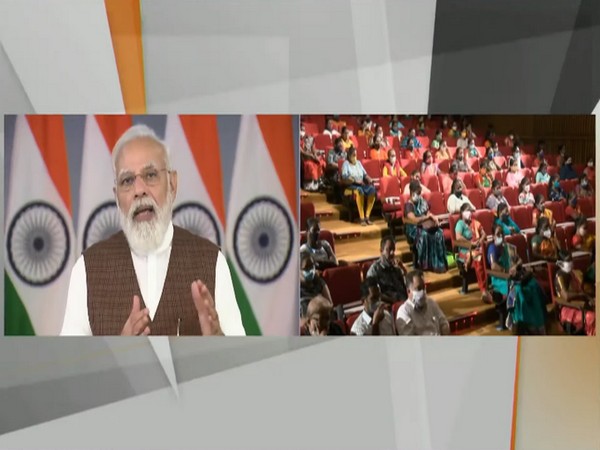 Prime Minister Narendra Modi addressing the event. (Photo/ANI)