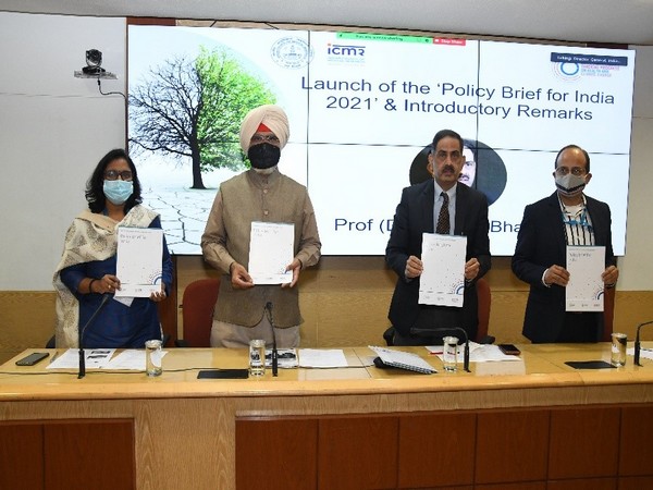 ICMR DG Prof. (Dr) Balram Bhargava, others launched the Policy brief for India (Photo/ANI)