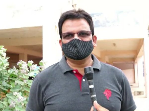 K Matsyalesam village Sarpanch, B Erranna (Photo/ANI)