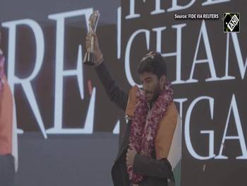 Moments when India's D Gukesh was crowned as World's Youngest Chess Champion