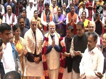 MUST WATCH: NDA leaders felicitate PM Modi on successful India-US trade deal