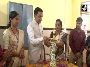 Goa CM Pramod Sawant inaugurates renovated government primary schools in Sanquelim