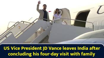 Raw - US Vice President JD Vance leaves India after concluding his four-day visit with family